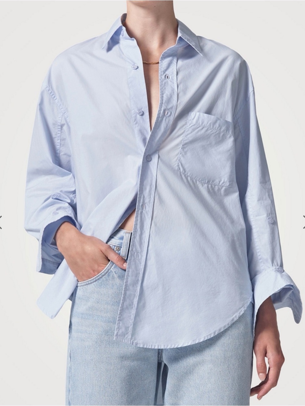 Citizens of Humanity Kayla Cotton Classic Button-Down Shirt - #140